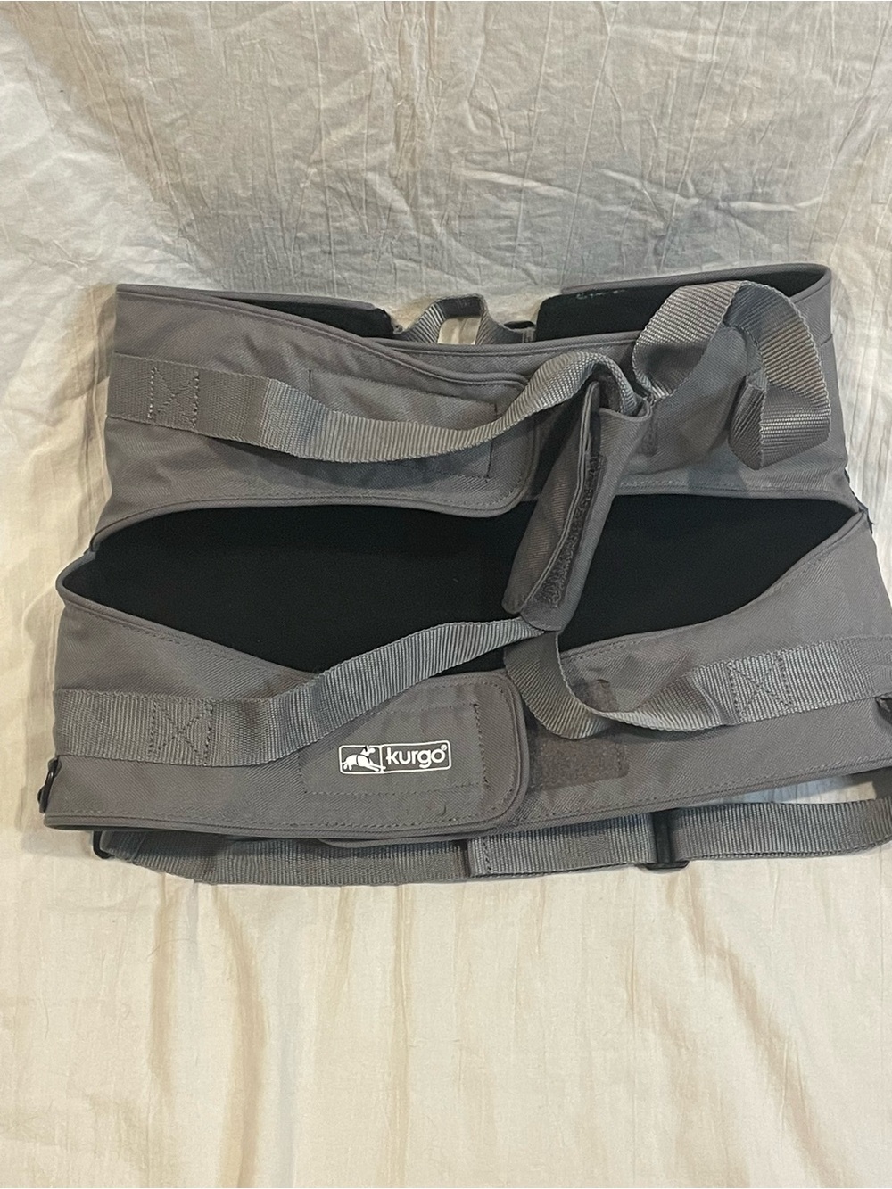 Kurgo Dog Car Seat Protector Hammock Barrier Gray Blue Pet Travel Cover Adjusts